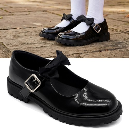 Girls school shoes chunky mary - girls,