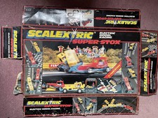 SCALEXTRIC Super Stox Fender Bender Slot Car Model Race Set Boxed Track Toy 80s
