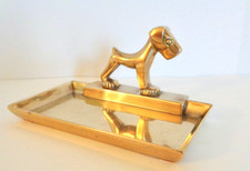 ART DECO BRASS TERRIER DOG PIN