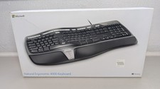 Microsoft Natural Ergonomic 4000 Keyboard - Black - Tested & Working