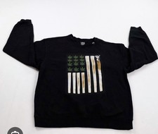 New! Lifted Research Group LRG Sweatshirt Men's Medium Black 420 Joint Chiefs