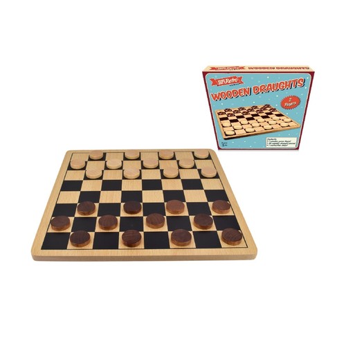 Retro wooden draughts family - retro,