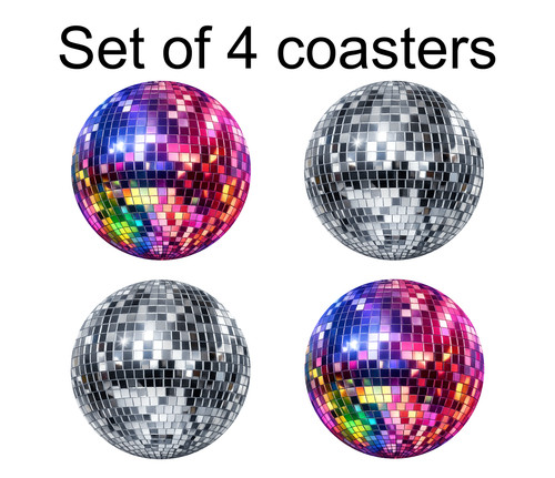 Set disco mirror ball - of, 4