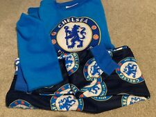 Chelsea FC Club Pyjamas aged 8/9 Velour Long Sleeve BNWOT 
