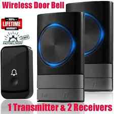 Wireless Door Bells Waterproof 1000ft Long Range Plug in Home Cordless Doorbell