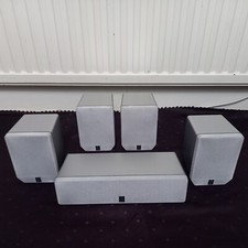 80W silver YAMAHA 4 Satellites & centre SURROUND speakers CINEMA wall MOUNTABLE