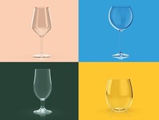 Happy Glass Pk of 2 Wine Gin