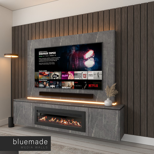 3000mm media wall - tv, furniture