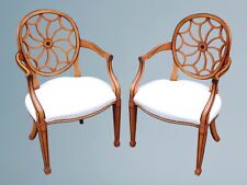 Pair of Sheraton Style Arm Chairs