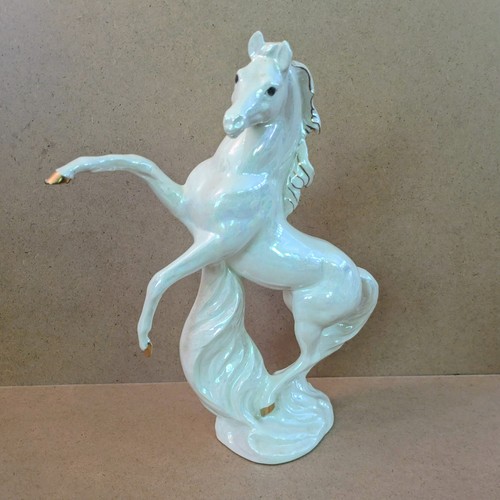 Vintage ceramic rearing - vintage, horse