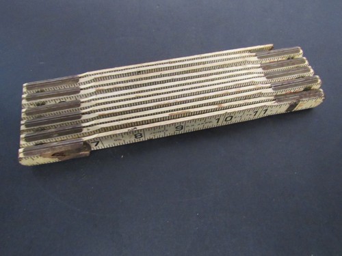 Antique foldable wooden - foldable, ruler