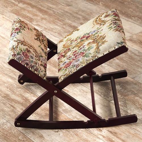 Rocking wooden foot stool - wooden,