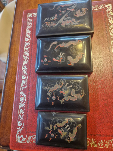 Vintage chinese black - black, lacquer