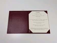 Cartier Certificate of Origin