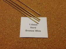 4 OF 1.6mm 2.4mm 3.2mm x 330mm  Bronze Jewellery Craft Wire Model Making 3-sizes