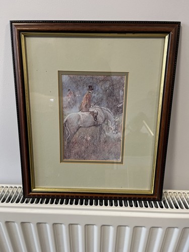 Art print hunt horse - scene, in
