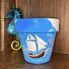 Hand Painted Terracotta Flower