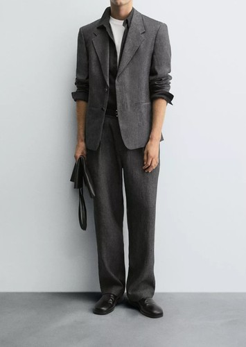 Zara mens 100 linen suit - 100%, /