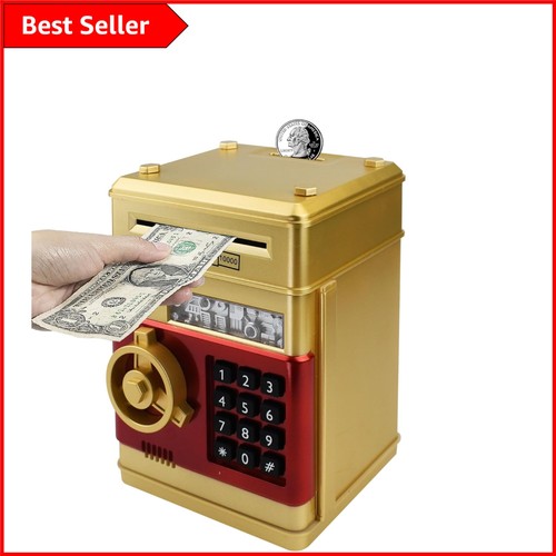 Kids gold piggy bank with - kids,