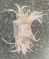 Taupe And Silver Fascinator