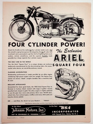 1955 ariel square four - ariel,