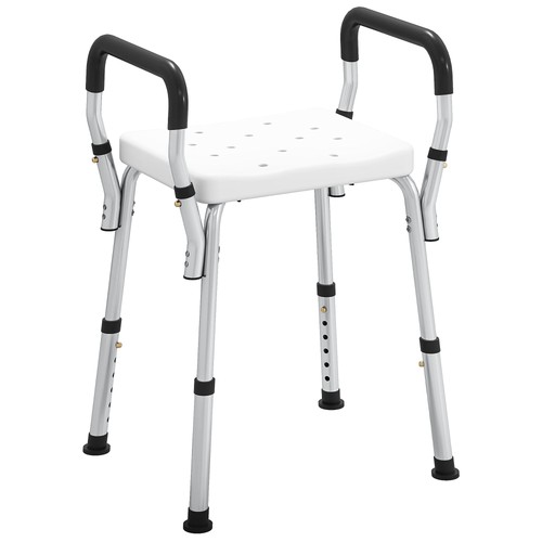 Homcom portable bath stool - portable,