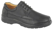 Scimitar M824 Casual Lightweight Apron Lace Up Everyday Shoes Black ManMade