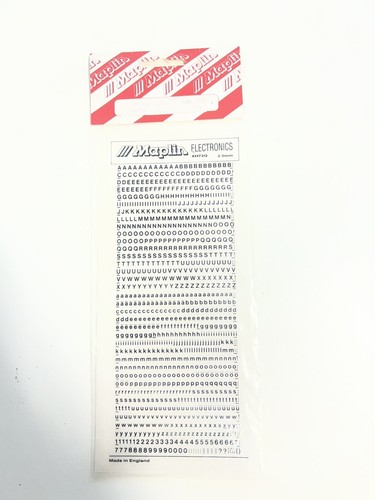 Vintage maplin letters numbers - vintage,