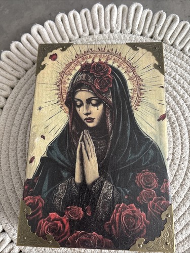 Handmade praying virgin - virgin, mary
