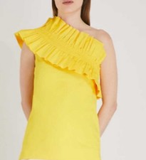 Ted Baker One Shoulder Ruffle Top size 2 