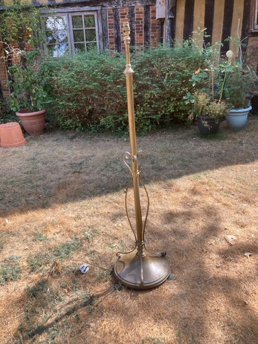 Antique brass standard lamp - standard,