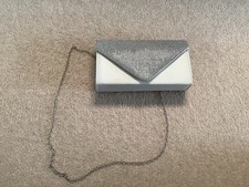 Ladies Ivory Prom Clutch Bag With Gem Detail. Excellent Condition.