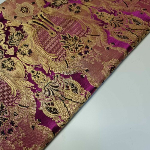 Damask floral gold brocade - damask,