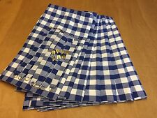 Gingham BOTH SIDES Camper Van Curtain Set VW T25,Blackout NAVY