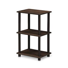 Furinno TURN-N-TUBE Storage Shelves, Book Shelf, Corner Shelf, Walnut