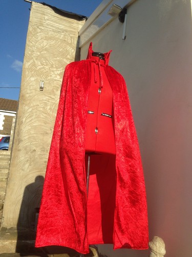 Red fancy dress - dress, cloak