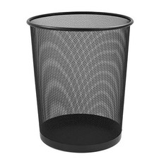 Metal Mesh Waste Paper Bin Rubbish Waste Basket For Office Bedroom Kitchen Desk