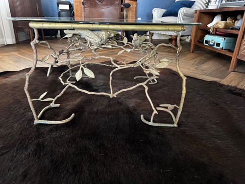 Giacometti style brass glass - brass,