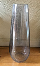 Vintage Lilac Hue 45 cm Tall Hand Blown Bubble Glass Vase 1960's / 70's era