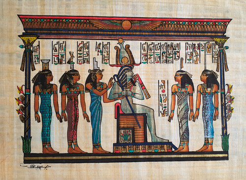 Egyptian papyrus art - papyrus,