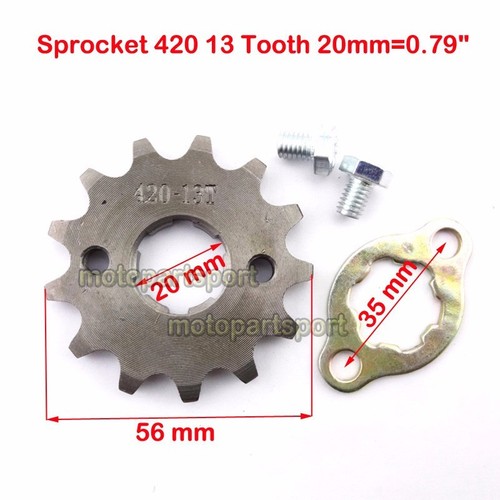 420 13t 20mm - 20mm, front