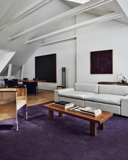 Hand Tufted Deep Purple Wool