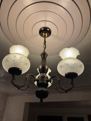 Art nouveau chandelier set - art,