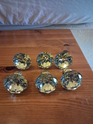 Diamond glass door knobs - glass,