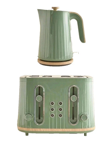 Green and wood textured scandi - green,