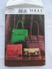 VOGUE V7982  BAGS  SEWING PATTERN    ONE  SIZE
