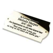 6"x3" curved end brass