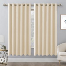 Eyelet Blackout Curtains Ring Top Ready Made Thermal Insulated Panel Curtain UK