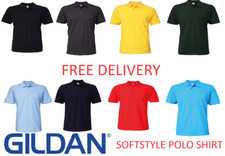 GILDAN Softstyle Men Polo Shirt Double Pique Work Wear Casual Polo Mens Tops New