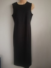 womens black midi sleeveless